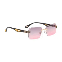 Ted Smith Pink Rectangular UV Protection Unisex Sunglasses image 3