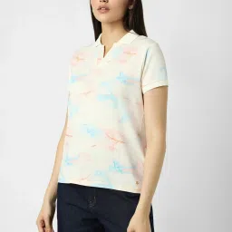Van Heusen Cream Cotton Printed Top image 3