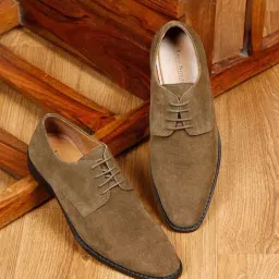 Louis Stitch Men's Olive Green Derby Shoes-image-74