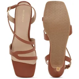 Allen Solly Women's Brown Back Strap Sandals image 3