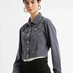 showoffff SHOWOFF Grey Regular Fit Jacket image 3