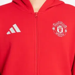 Adidas Red Regular Fit Printed Sports Hoodie image 4