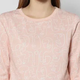 Vero Moda Light Pink Printed Sweatshirt image 4