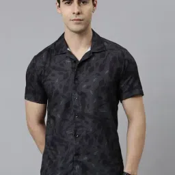 Bushirt Black  Regular Fit Printed Shirt-image-34