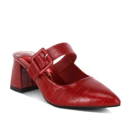 London Rag Women's Red Mule Shoes-picture-1
