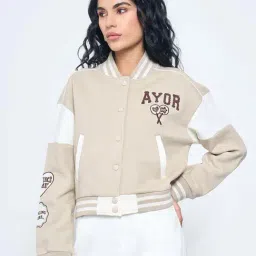 People By Pantaloons Beige Regular Fit Embroidered Jacket-picture-43