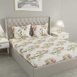 Raymond Home Festive Red 160 TC Cotton King Bedsheet with 2 Pillow Covers-image-73