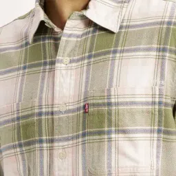 Levi's Brown Cotton Regular Fit Checks Shirt image 5