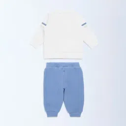 HOP Baby by Westside White Cotton-Blend Sweatshirt and Joggers Set image 2