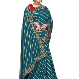 jayant creation Blue Silk Blend Sarees image 2