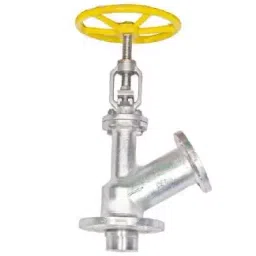 Valson 3x2 Inch SS 316 (CF8M) Y Type Flush Bottom Valve Flanged 150# Tank Open Design image 1