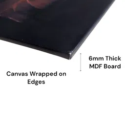 Tushaco Handicrafts Blue & Orange Shrinath Ji Printed Religious Canvas Wall Art image 4