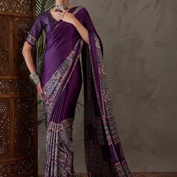 KALINI Ethnic Motifs Silk Blend Designer Saree-picture-10
