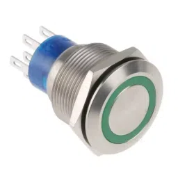RS PRO Illuminated Push Button Switch Momentary 22.2 mm Cutout DPDT Green LED 250 V AC, 1759252-picture-34