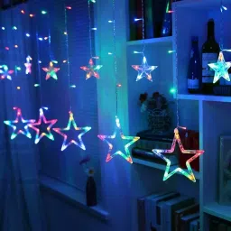 EcommOceans 2.5 Meter 6+6 Star Curtain LED Lights-picture-21