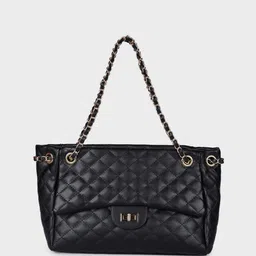 MINI WESST Women Solid Structured Quilted Shoulder Bag image 3