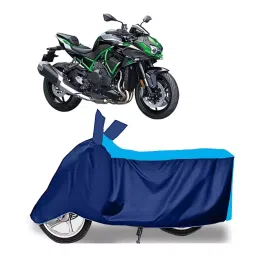 Auto Pearl Two Wheeler Cover for Kawasaki ZH2 BS6 - Cyan, Blue-picture-40
