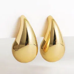 Brijsun Gold Plated Teardrop Shaped studs image 2