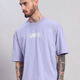 GRIFFEL Men Typography Printed Round Neck Cotton Oversized T-shirt-picture-44