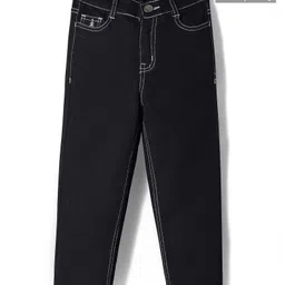 Pine Kids Denim Full Length Washed Jeans - Black-picture-13