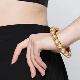YouBella Set Of 2 Gold Plated Beaded Bangles image 1
