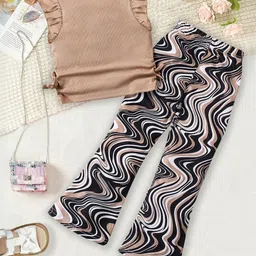 INCLUD Girls Printed Top With Trousers image 5