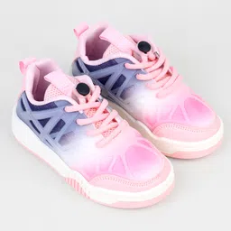 Babyoye Slip On Casual Shoes with Lace Detailing - Blue & Pink image 2