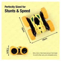 Vikrida Spray Stunt RC Cars 2.4GHz Remote Control Car with Headlights, Off Road, 4WD 360 Rotating RC Crawler, Gifts for Boys & Girls - Yellow Smoke Car image 2