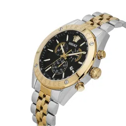 Versace Men Dial & Stainless Steel Bracelet Style Straps Analogue Chronograph Watch VEKJA0525 image 3