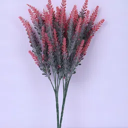 ARICK DECOR Red & Lavender Artificial Plant With Pot image 4