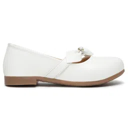 Tiny Bugs Bow Embellished Ballerinas - White image 5