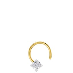 Sparkles Lab Grown Diamond 0.03 Ct Round Shape 4 Prong Solitaire Diamond Nose Pin 14K-picture-39