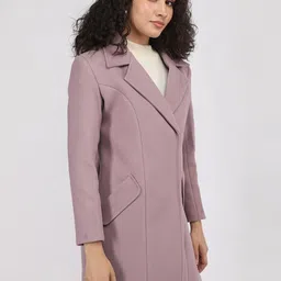 Plagg Solid Single Breasted Longline Overcoat image 5