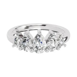 Sparkles Lab Grown Diamond 14k (585) White Gold Ring Women-picture-2
