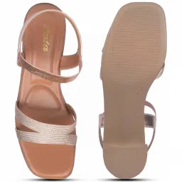 Bata Women's RAMONA Rose Gold Ankle Strap Sandals image 3