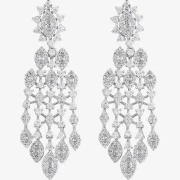 Kushal's Fashion Jewellery White Rhodium Polished Set for Women image 3