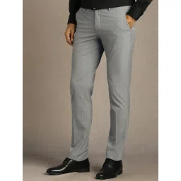 Louis Philippe Grey Slim Fit Trousers image 3