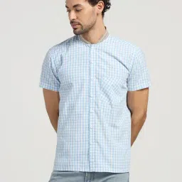 Lela Blue Regular Fit Checks Shirt-picture-21