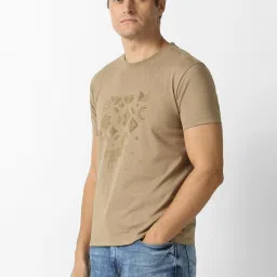 Van Heusen Brown Regular Fit Printed T-Shirt image 3