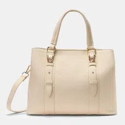 Forever Glam by Pantaloons Ecru Shoulder Handbag image 3
