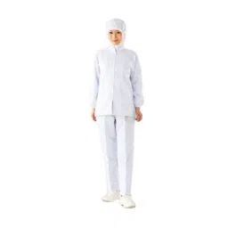 AS ONE Unisex Uniform for Food Long Coat 5L Size , FX70740R image 1