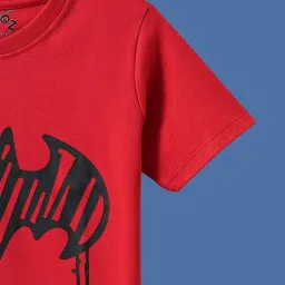 Desi Soota Kids Red Cotton Printed T-Shirt image 3