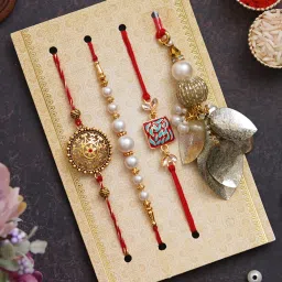 eCraftIndia Assorted Multicolor Rakhi with Shiva Idol image 3