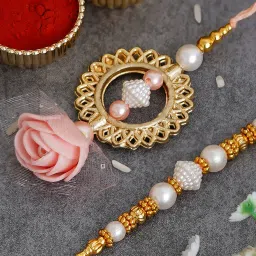 eCraftIndia Assorted Multicolor Rakhi with Lord Ganesha Idol image 3