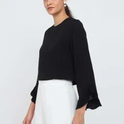 Cover Story Black Relaxed Fit Top image 3