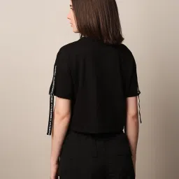 Only Black Cotton Relaxed Fit Crop T-Shirt image 3