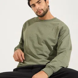 Styli Olive Relaxed Fit Sweatshirts image 3