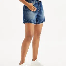Levi's Navy Denim Shorts image 3