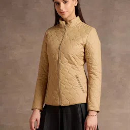 U.S. Polo Assn. Beige Regular Fit Puffer Jacket image 3