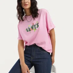 Levi's Pink Graphic Print T-Shirt image 3